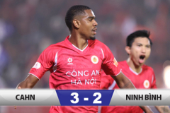 Kết quả Công an Hà Nội 3-2 Ninh Bình: Ngôi đầu đổi chủ